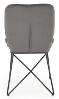 stolika K-454, poah: ltka VELVET siv/kov s povrchovou pravou - ierna, lustran obrzok