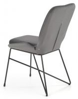 stolika K-454, poah: ltka VELVET siv/kov s povrchovou pravou - ierna, lustran obrzok