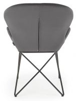 stolika K-458, poah: ltka VELVET siv/kov s povrchovou pravou - ierna, ilustran obrzok