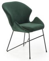 stolika K-458, poah: ltka VELVET tmav zelen/kov s povrchovou pravou - ierna, ilustran obrzok