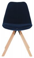 stolika SABRA, poah: ltka VELVET modr/drevo - buk, ilustran obrzok