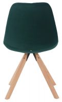 poťah: látka VELVET smaragdová/nohy: drevo - buk, stolička SABRA - ilustračný obrázok