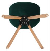 poťah: látka VELVET smaragdová/nohy: drevo - buk, stolička SABRA - ilustračný obrázok