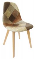 Stolika SALEVA, poah: ekokoa patchwork/drevo - buk