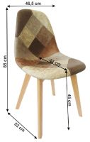 Stolika SALEVA - rozmery, poah: ekokoa patchwork/drevo - buk