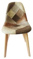 Stolika SALEVA, poah: ekokoa patchwork/drevo - buk
