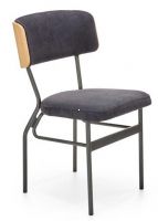 stolika SMART KR, farba: ltka VELVET tmav siv/dub prrodn/kov s povrchovou pravou - ierna, ilustran obrzok