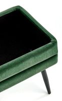 poah: ltka VELVET zelen/kov s povrchovou pravou - ierna, taburetka VELVA - ilustran obrzok