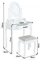 toaletn stolk LINET NEW - rozmery, farba: biela, ilustran obrzok