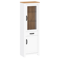 Vitrna LANZETTE A , farba: biela alba/dub craft zlat
