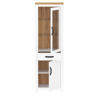 Vitrna LANZETTE A - vntro, farba: biela alba/dub craft zlat