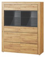 vitrna KAMA 15, farba: dub camargue/ierny mat