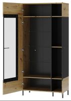 Vitrna LUCAS 12 - vntro, farba: dub artisan/ierna mat.,