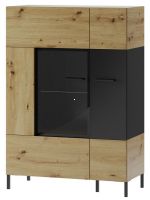 Vitrna LUCAS 15, farba: dub artisan/ierna mat., 