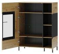 Vitrna LUCAS 15 - vntro, farba: dub artisan/ierna mat.,