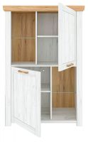 Vitrna SUDBURY C - vntro, farba: dub craft zlat/dub craft biely