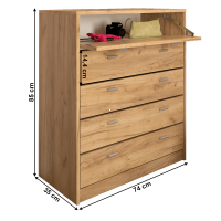 botnk VIVAT TYP 4 - rozmery, farba: dub artisan