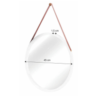 zrkadlo LEMI 1 - rozmery, farba: biela, ilustran obrzok