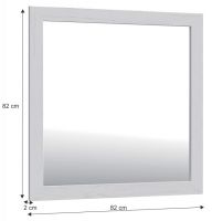 Zrkadlo LS2 PROVANCE - rozmery, farba: biela, ilustran obrzok